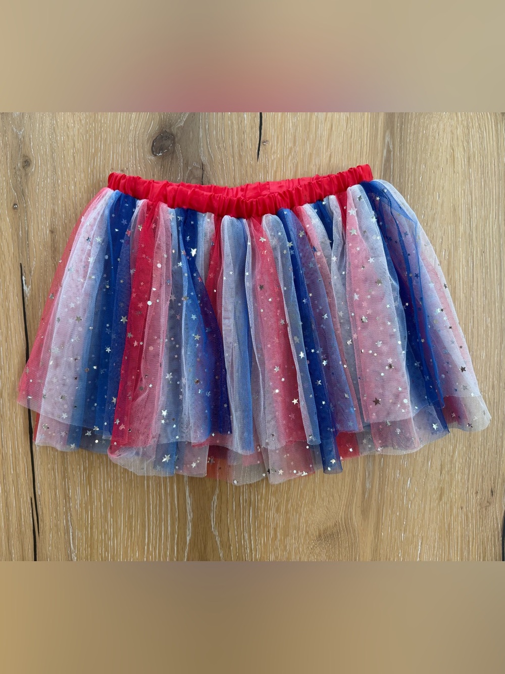 Justice Red, Blue & White Star Tutu Skirt